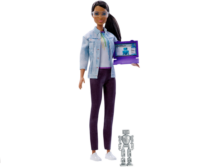 foto de Barbie programando.